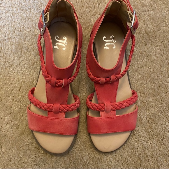 coral sandals